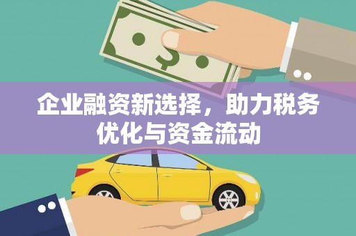 永州企业融资新选择，助力税务优化与资金流动