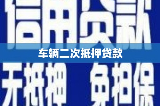 永州车辆二次抵押贷款