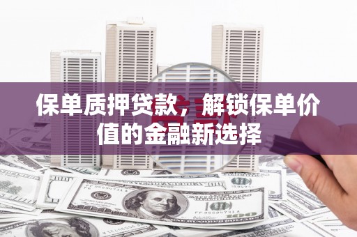 永州保单质押贷款，解锁保单价值的金融新选择