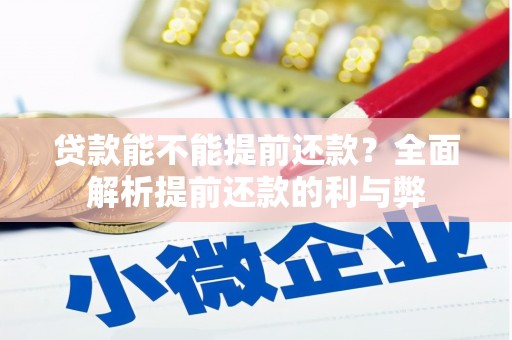 永州贷款能不能提前还款？全面解析提前还款的利与弊