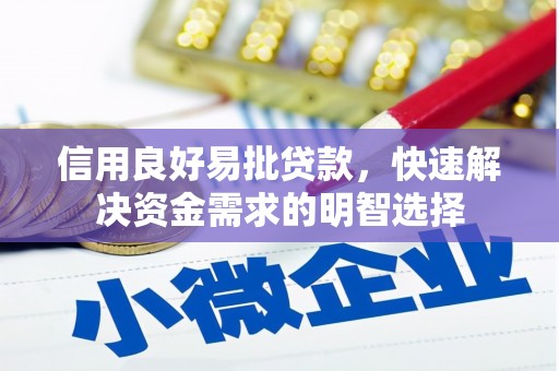 永州信用良好易批贷款，快速解决资金需求的明智选择