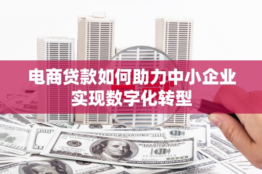 永州电商贷款如何助力中小企业实现数字化转型