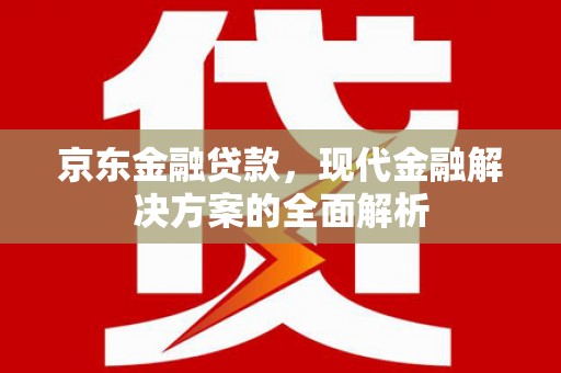 永州京东金融贷款，现代金融解决方案的全面解析