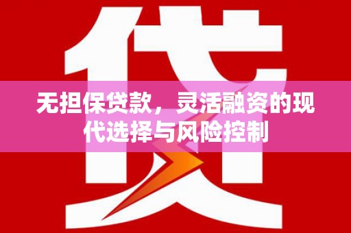 永州无担保贷款，灵活融资的现代选择与风险控制