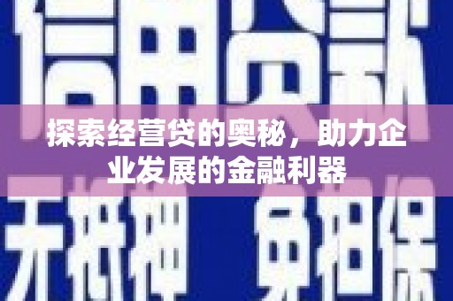 永州探索经营贷的奥秘，助力企业发展的金融利器