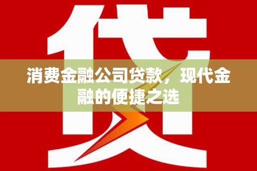 永州消费金融公司贷款，现代金融的便捷之选