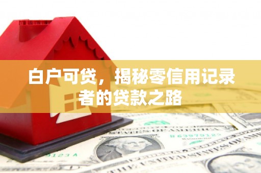 永州白户可贷，揭秘零信用记录者的贷款之路