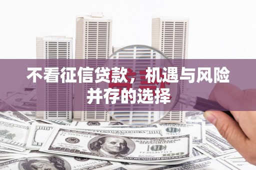 永州不看征信贷款，机遇与风险并存的选择